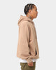 New Era Los Angeles Dodgers Quarter Zip Sleeve Script Hoodie Khaki/Black