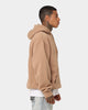 New Era Los Angeles Lakers Quarter Zip Sleeve Script Hoodie Khaki/Black