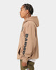 New Era Las Vegas Raiders Quarter Zip Sleeve Script Hoodie Khaki/Black
