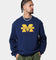 National Collegiate Athletic Association Michigan Wolverines Team Logo Chenille Crewneck Navy