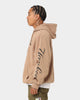 New Era New York Yankees Quarter Zip Sleeve Script Hoodie Khaki/Black