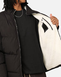 Pyra Sherpa Puffa Jacket Black