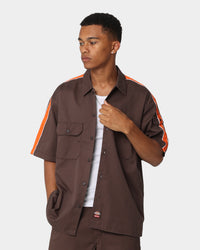Supreme X Dickies Stripe T-Shirt Brown