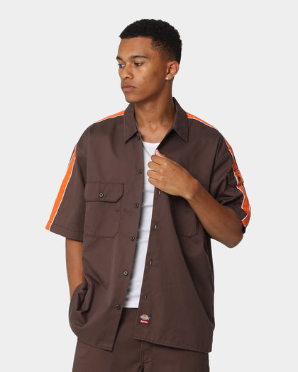 Supreme X Dickies Stripe T-Shirt Brown