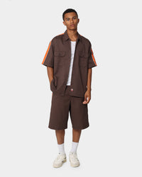 Supreme X Dickies Stripe T-Shirt Brown