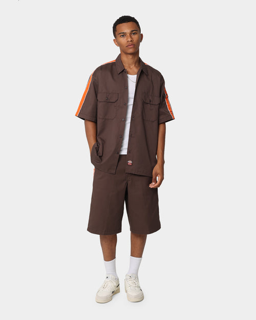 Supreme X Dickies Stripe T-Shirt Brown