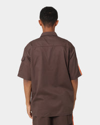 Supreme X Dickies Stripe T-Shirt Brown