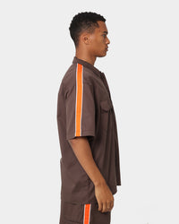 Supreme X Dickies Stripe T-Shirt Brown