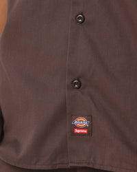 Supreme X Dickies Stripe T-Shirt Brown