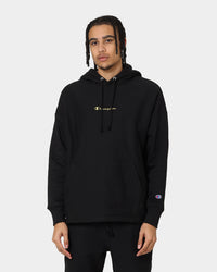 Champion Reverse Weave Relaxed Hem Zip Hoodie Black/Gold