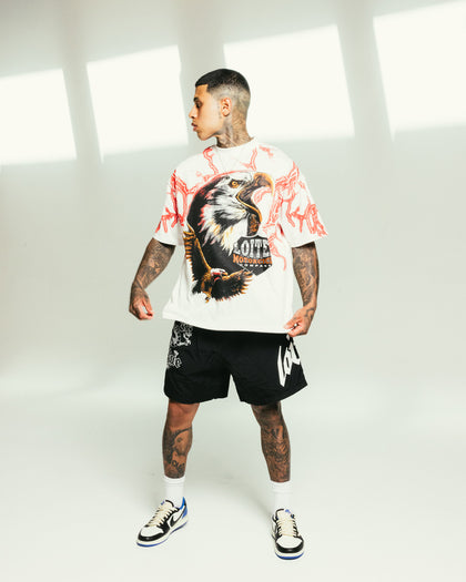 Loiter Lightning Eagle T-Shirt Charcoal