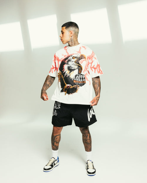 Loiter Lightning Eagle T-Shirt Charcoal