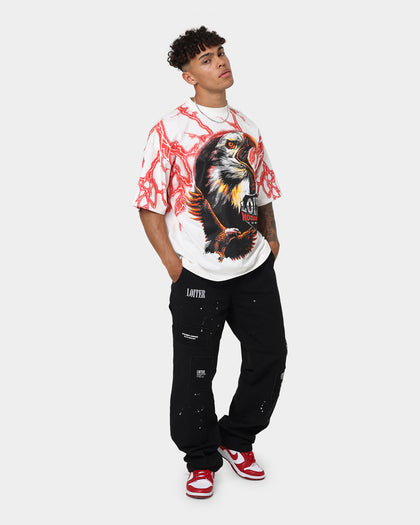 Loiter Lightning Eagle T-Shirt Charcoal