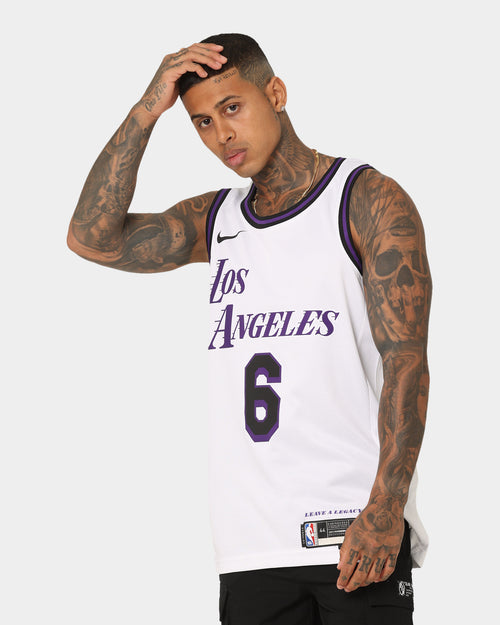 Nike LeBron James Los Angeles Lakers #6 City Edition Nike Dri-FIT NBA Swingman Jersey White