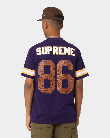 Supreme Faux Croc Football Jersey Purple