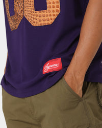 Supreme Faux Croc Football Jersey Purple