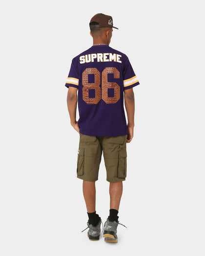 Supreme Faux Croc Football Jersey Purple