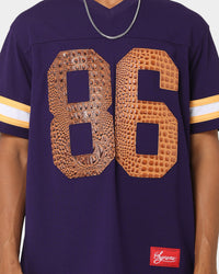 Supreme Faux Croc Football Jersey Purple