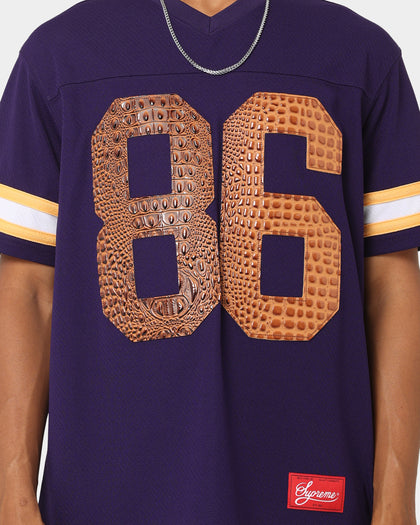 Supreme Faux Croc Football Jersey Purple