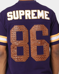 Supreme Faux Croc Football Jersey Purple