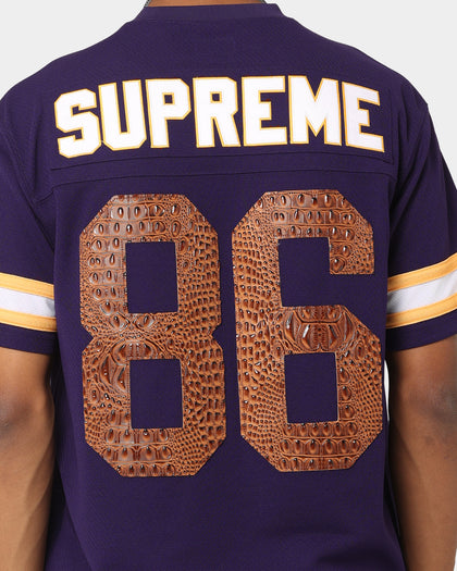 Supreme Faux Croc Football Jersey Purple