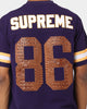 Supreme Faux Croc Football Jersey Purple