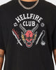 73Studio 73Studio X Stranger Things Hellfire Club Vintage T-Shirt Washed Black