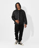 Saint Morta Oversized Leather Trucker Jacket Black