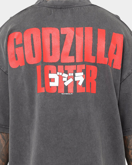 Loiter X Godzilla Godzilla Vintage T-Shirt Charcoal