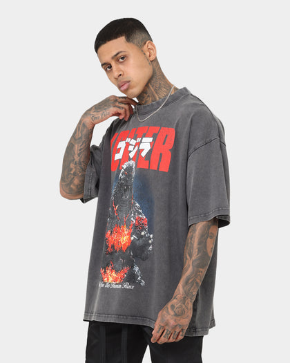 Loiter X Godzilla Godzilla Vintage T-Shirt Charcoal