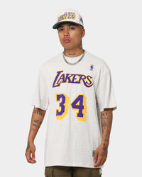 Mitchell & Ness Los Angeles Lakers Shaquille O'Neal #34 N&N T-Shirt White Marle