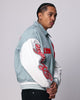 Loiter Paradise Varsity Jacket Light Blue