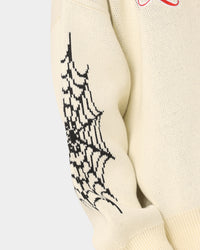 Loiter Spider Cardigan Cream