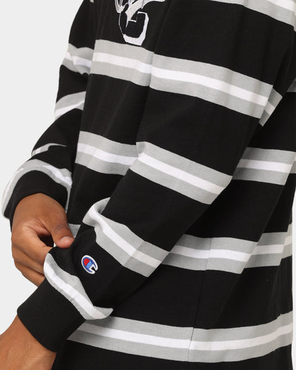 Champion Heritage Collegiate Rugby Polo Shirt Black/White
