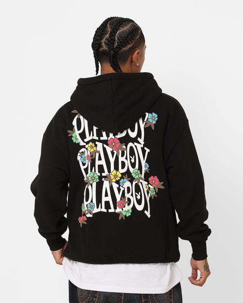 Playboy Flowers Hoodie Black