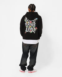 Playboy Flowers Hoodie Black