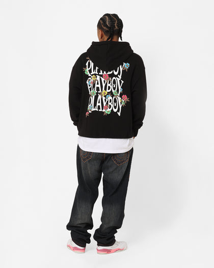Playboy Flowers Hoodie Black