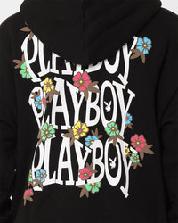 Playboy Flowers Hoodie Black