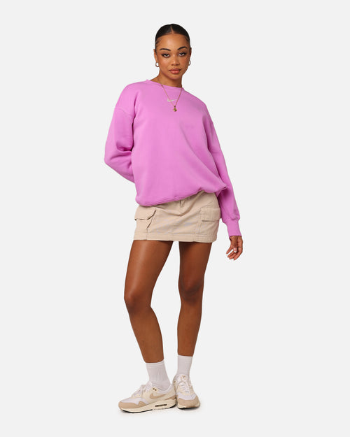 Nike Women's Phoenix Fleece Oversized Crewneck Rush Fuchsia/Sail