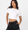 Nike Women's Sportswear Essential Slim-Fit Crop T-Shirt White