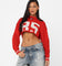 Tommy Jeans Women's Super Cropped 85 Sweater Deep Crimson