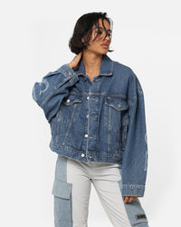 Tommy Jeans Women's Oversized Wide Sleeve Jacket Denim Medium 02