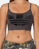 Adidas Women's Large Trefoil Bra Top Grey Six