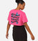 Playboy Women's Butterfly Cropped T-Shirt Pink