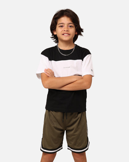 Calvin Klein Kids' Colour Block T-Shirt Black