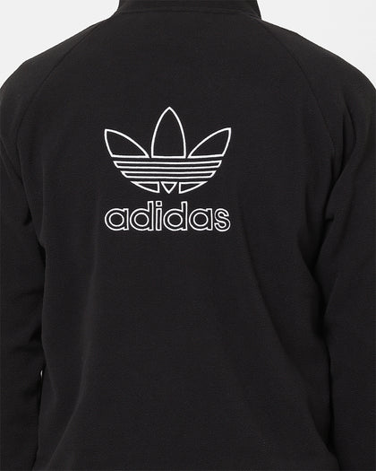 Adidas Adicolour Trefoil Teddy Fleece Jacket Black