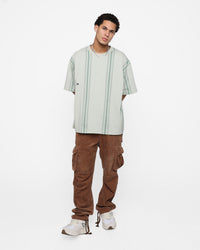 Students Golf Mullinax Knit Stripes T-Shirt Khaki
