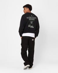 Nike Sportswear Trend Fleece Crewneck Black/Green Strike/White