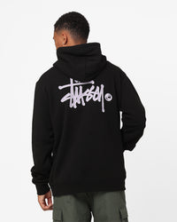 Stussy Shadow Graffiti Zip Hoodie Black
