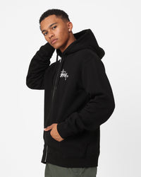 Stussy Shadow Graffiti Zip Hoodie Black